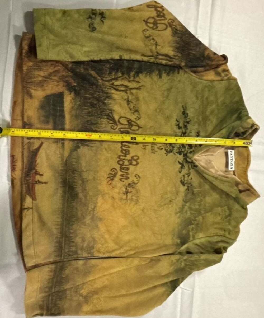 Fantazia Made By Rodeo Ben Western Landscape Print Pullover Top